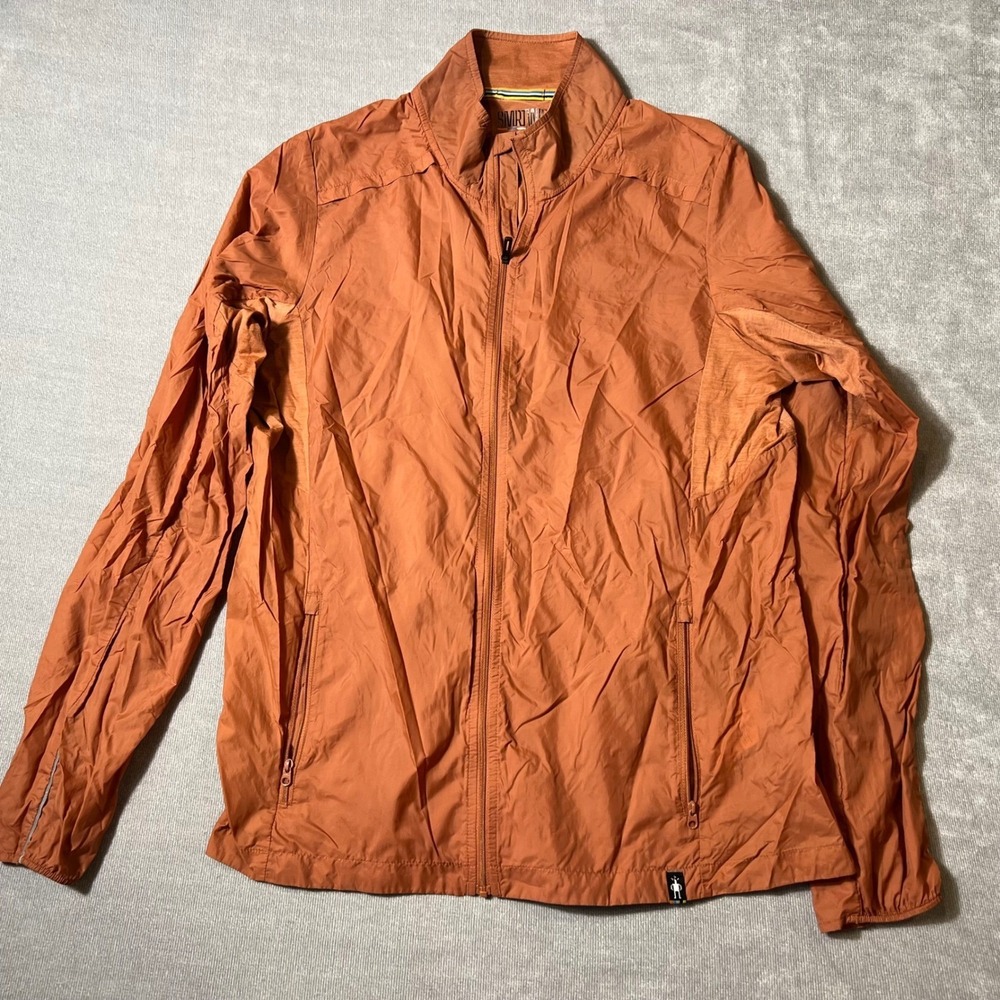 Smartwool Mens Active Merino Blend Wind Shell Jacket Rust Orange Size M VN751407